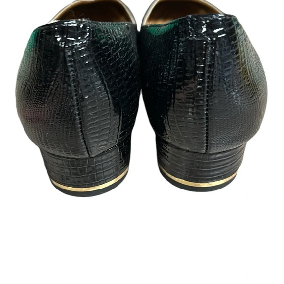 J.Renee shoes,women NEW!black patent lizard print BAMBALINA  classy ,1” heel - Picture 8 of 16